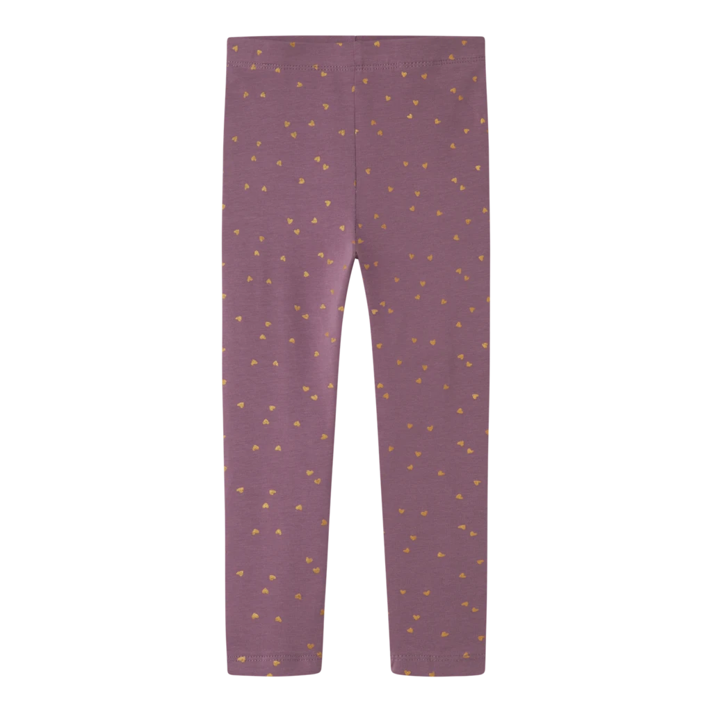 NAME IT nmf vivian glitter leggings mauve hearts 13225102 aw24