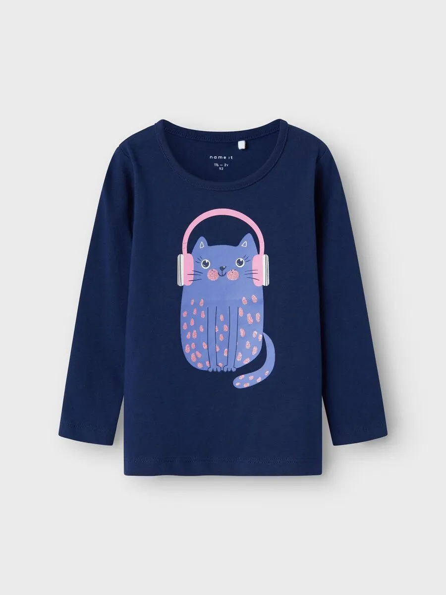 NAME IT nmf olisia ls top blue cat 13231111 aw24