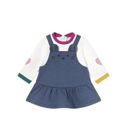 MAYORAL newborn girls 1pce dungaree dress denim 2802aw24