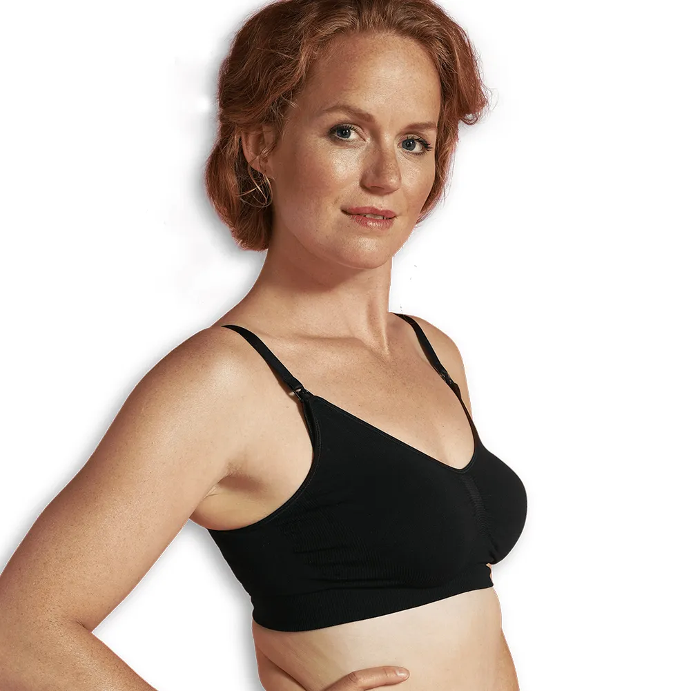 Crossover Maternity & Nursing Special Bra by CARRIWELL - black, Maternity