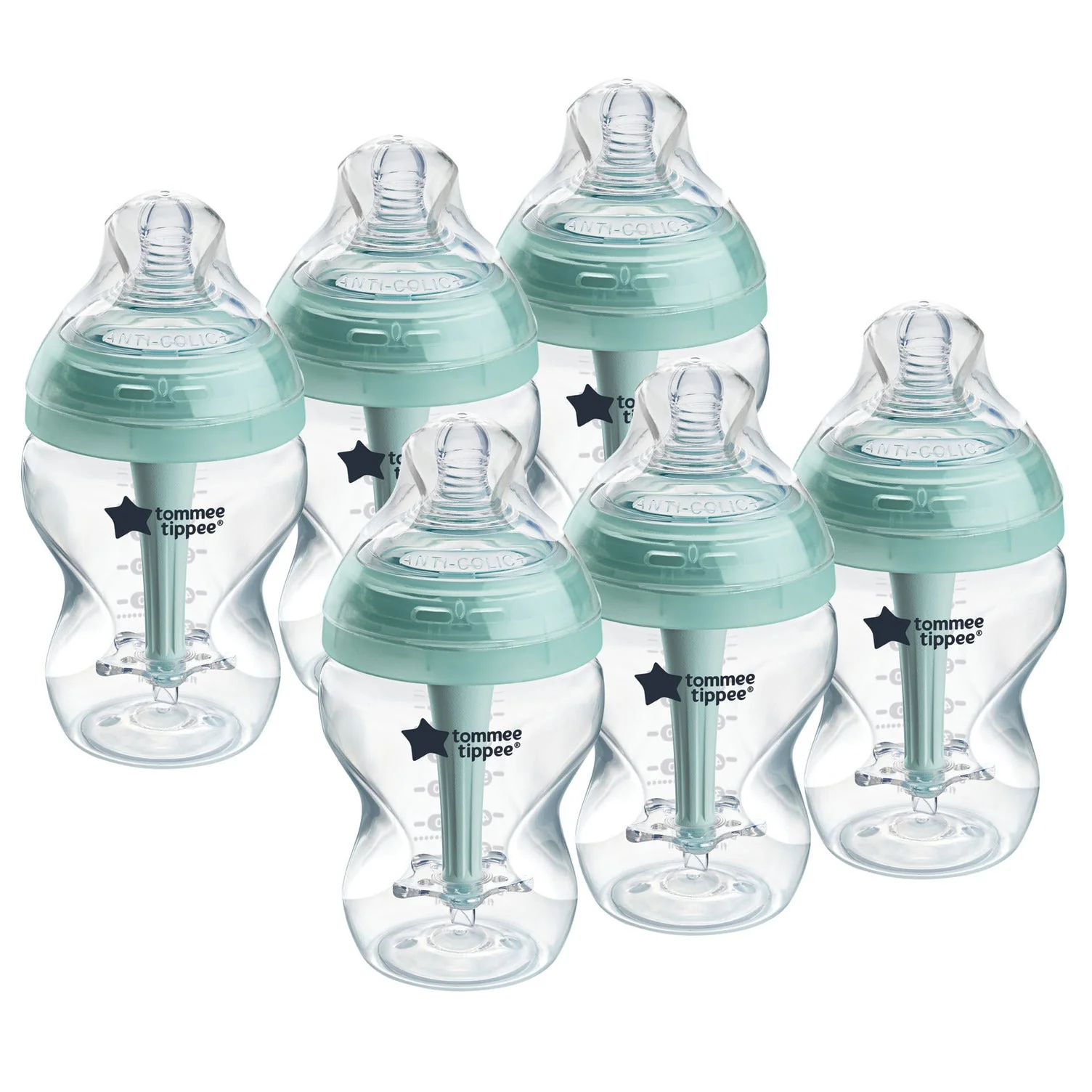 tommee tippee advanced anti colic bottle set 260ml 6pk