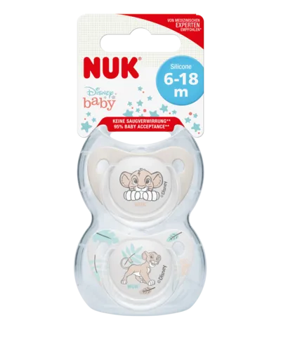 Nuk 6-18 Silicone Soother Lion King