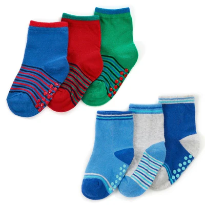 TICK TOCK Baby boys 3pk Socks With Grippers 44b977/1