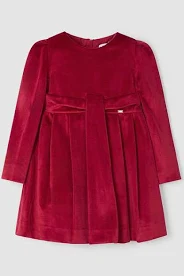 MAYORAL kid girl cherry velvet dress 4915aw24 