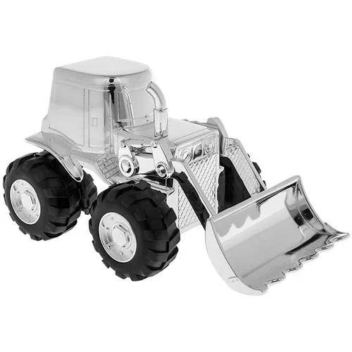 silver tractor money box 60911