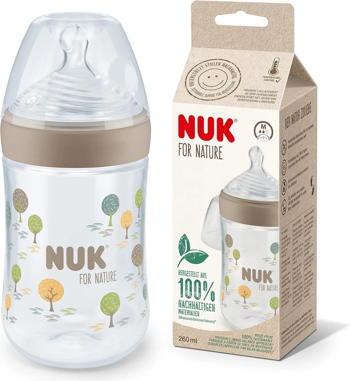 nuk for nature 260ml bottle neutral