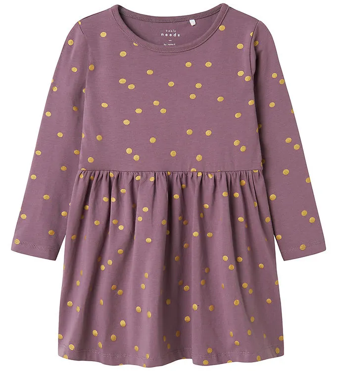 NAME IT nmf vivian ls dress purple sparkles aw24 13234439