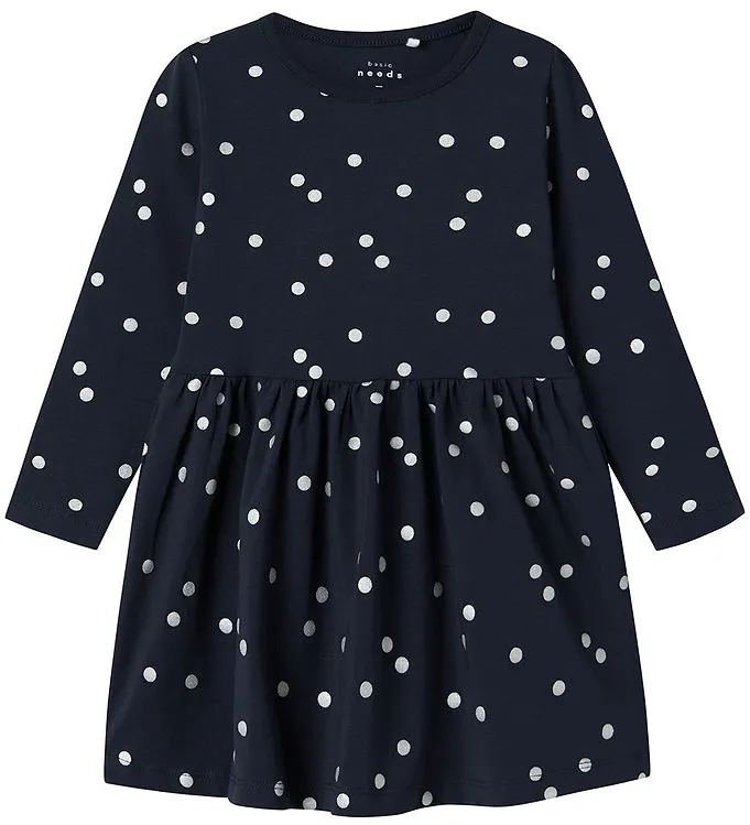 NAME IT nmf vivian ls dress navy sparkles aw24 13234439