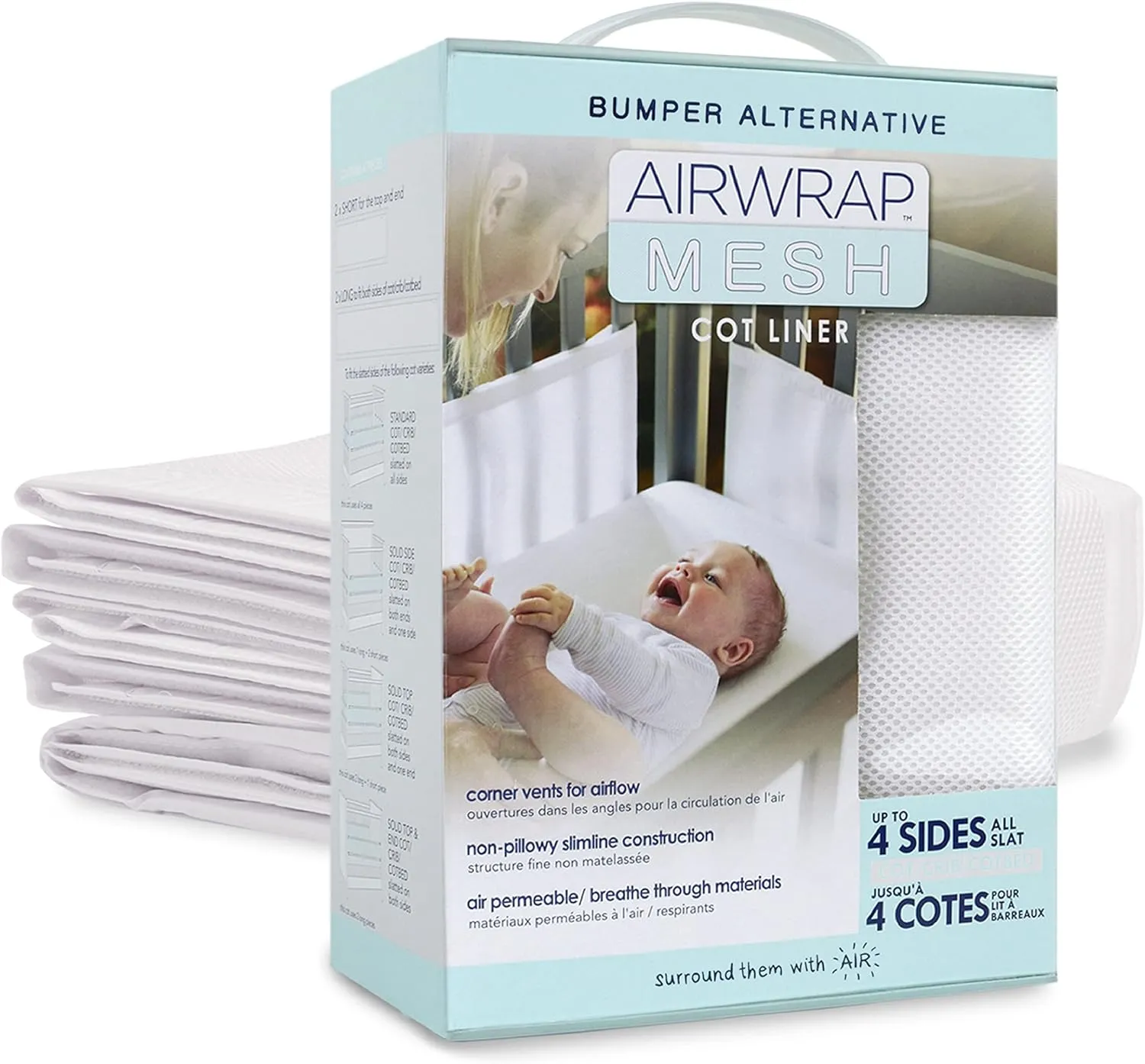 Airwrap Mesh 4 Sided Breathable Bumper White 15-46-001