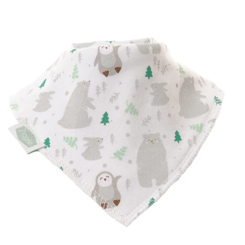 ZIGGLE bandana white polar bear christmas bib ZBBAC 