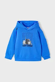 MAYORAL kid boys blue city style pullover hoodie 4453aw24