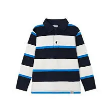 MAYORAL kid boys ls striped polo shirt blue 4104aw24