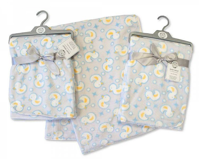 SHNUGGLE BABY grey ducks blanket bw112-993 