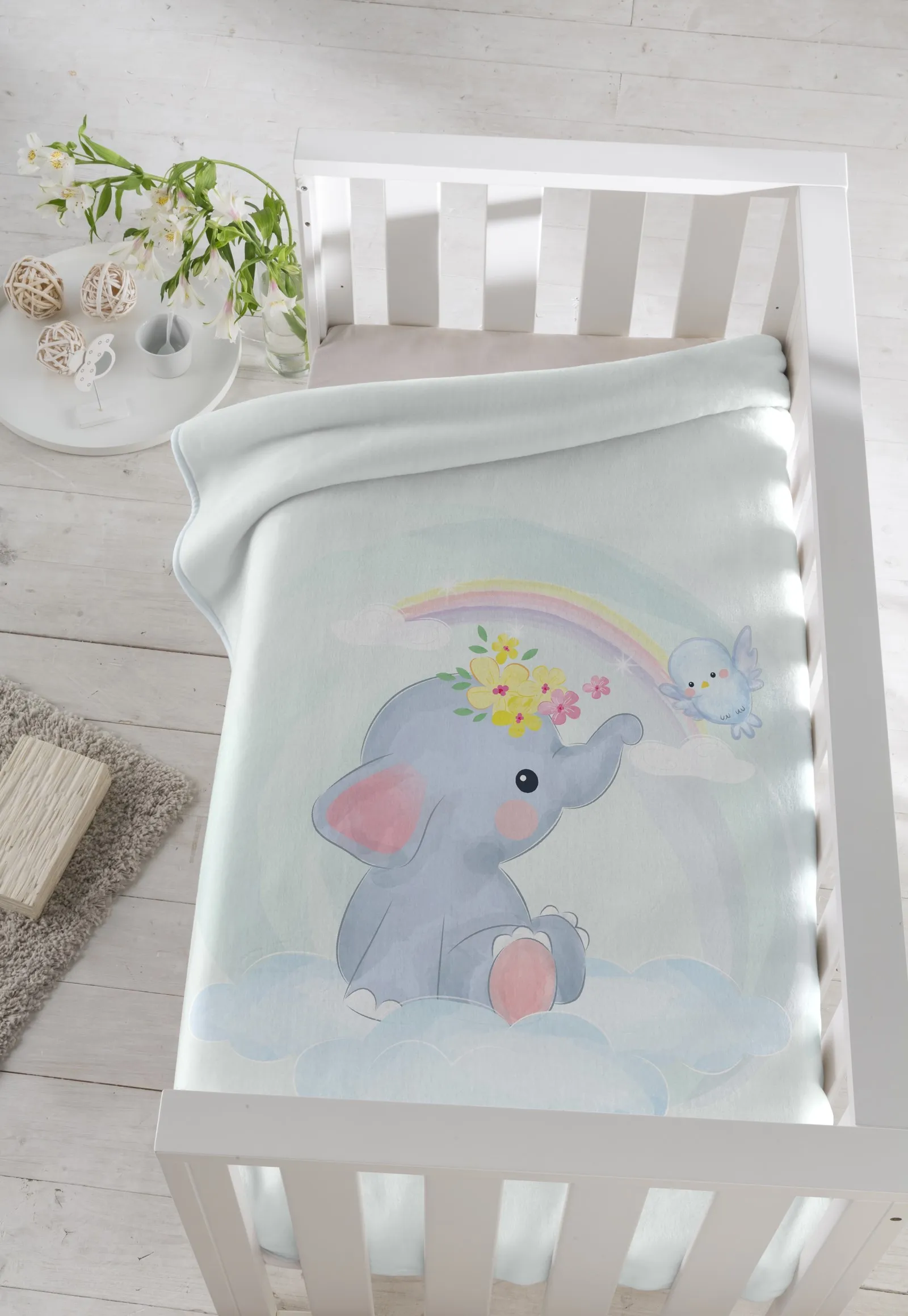 Pielsa Boxed Blanket Elephant Blue (110x140cm) 6310