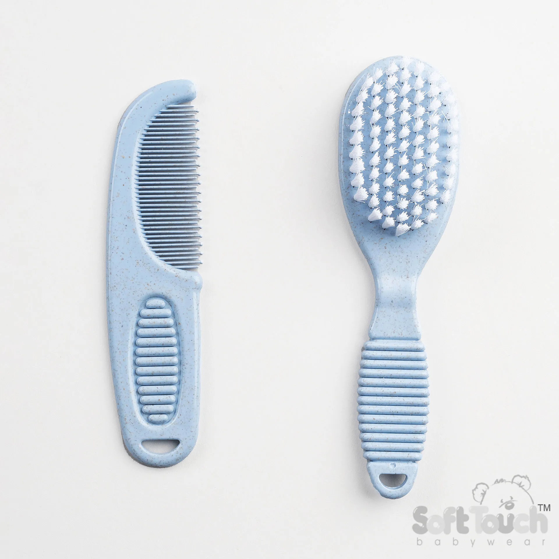 SOFT TOUCH blue deluxe brush & comb set EP606-B