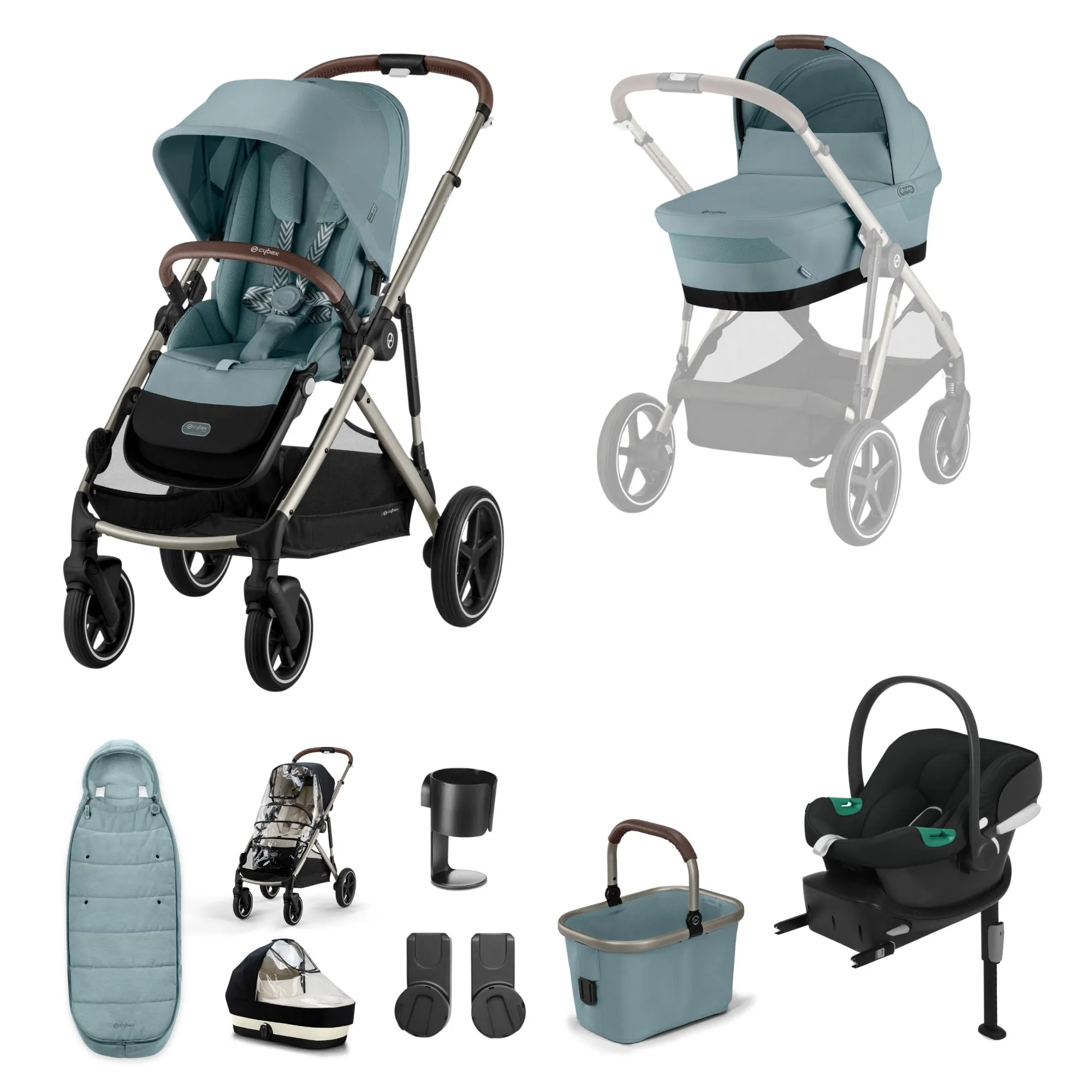 Cybex Gazelle S 11 Piece Aton B Bundle Stormy Blue