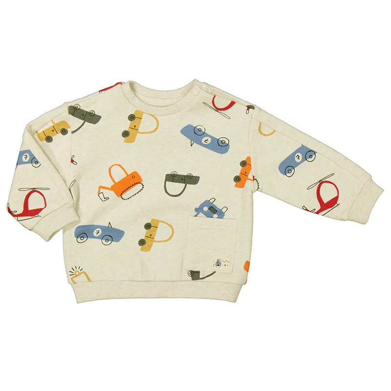 MAYORAL mini boys printed beige jumper cars 2462aw24