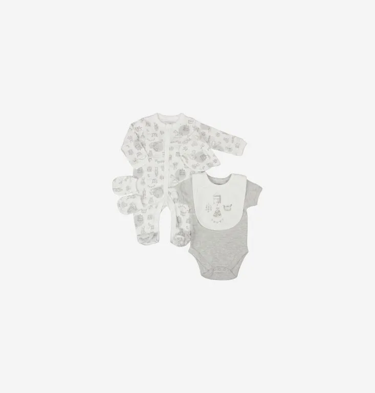 WATCH ME GROW newborn neutrals toy box 5peice layette set gft/g13163 