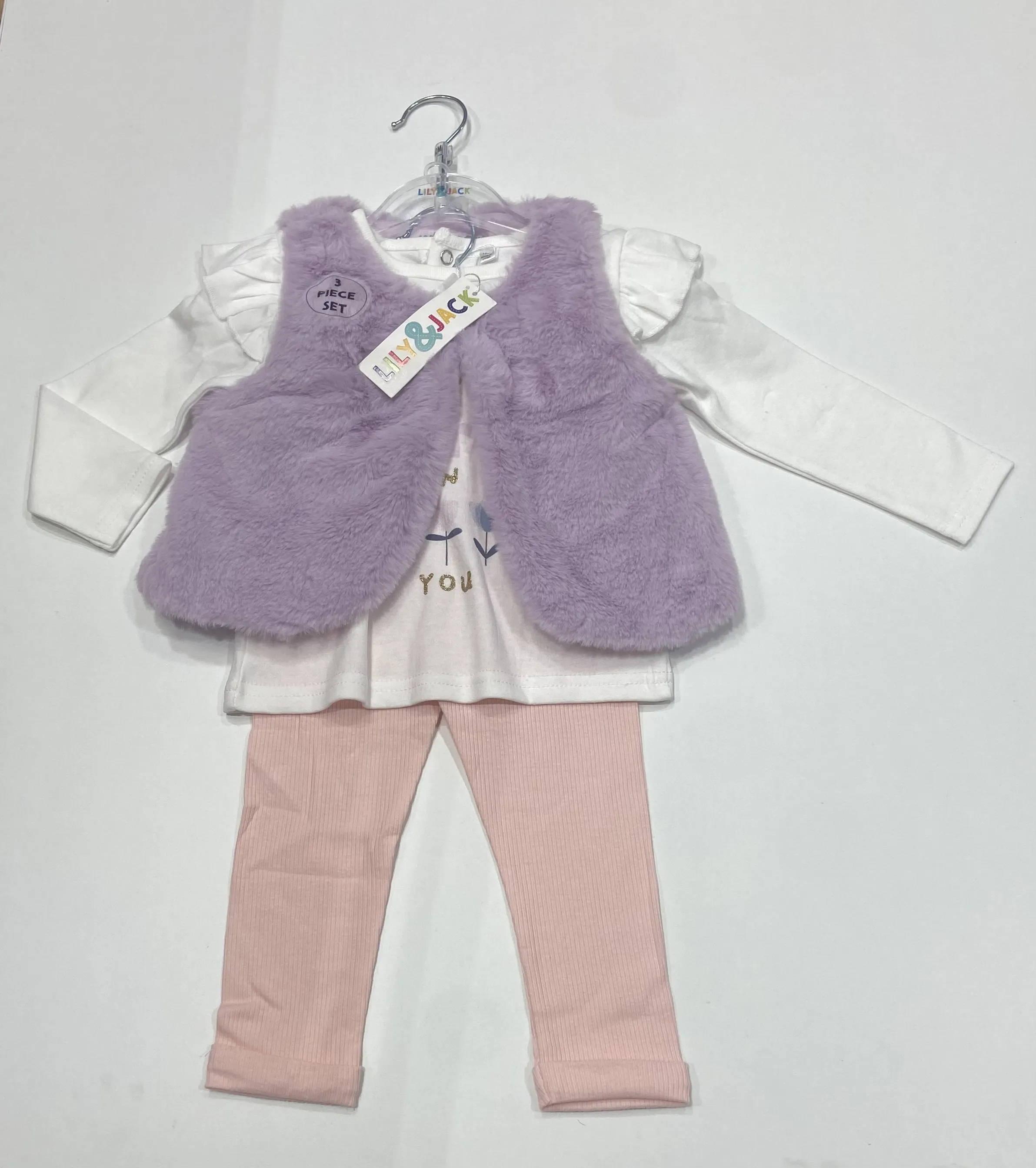 LILY & JACK girls 3pc magic gilet set E07919INF