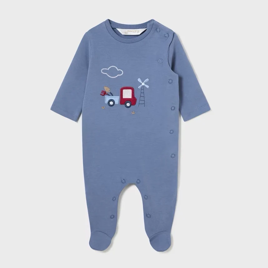 MAYORAL newborn boys blue cars romper 2796aw24