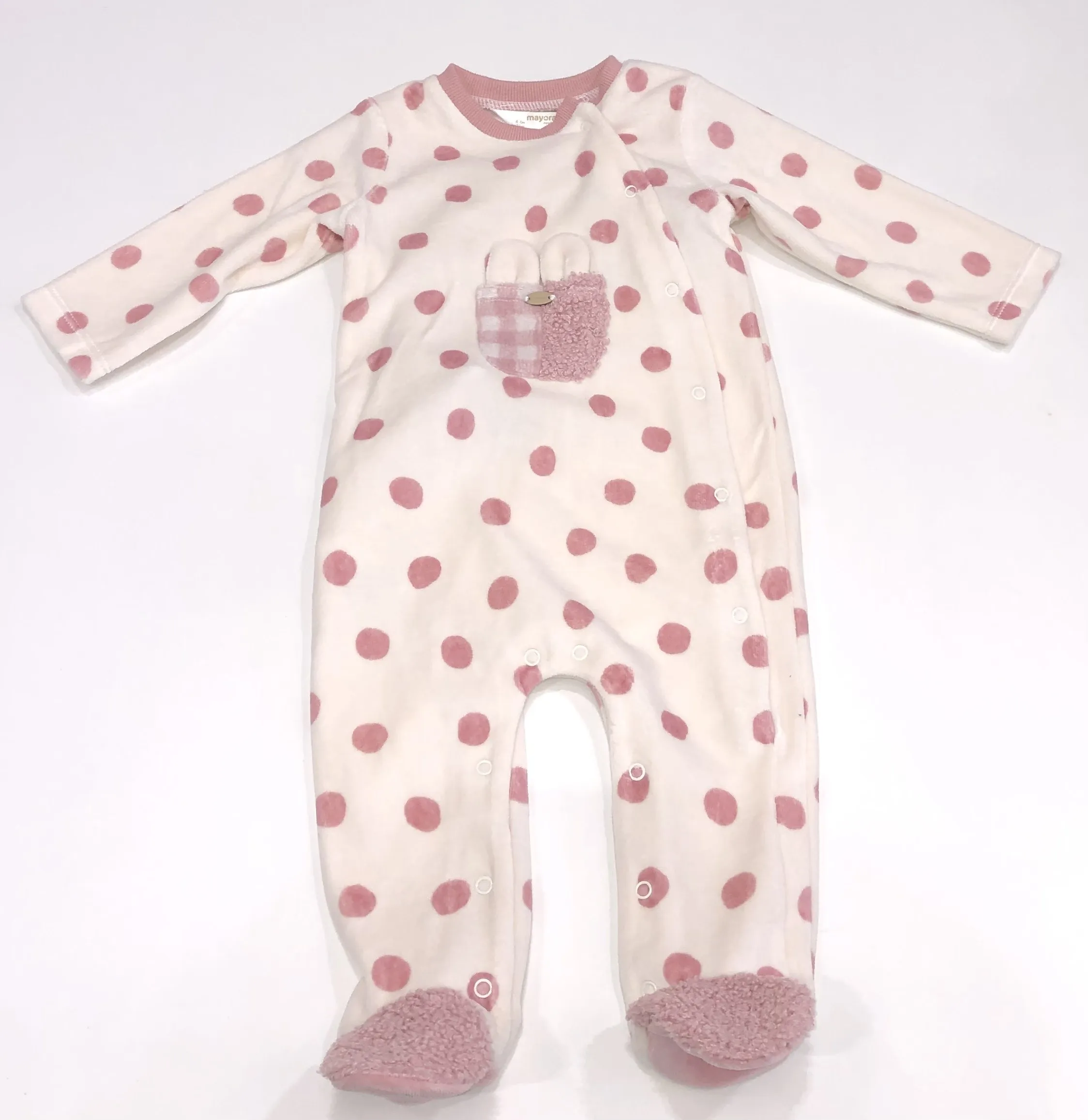 MAYORAL newborn girls romper cream polka dots 2781aw24