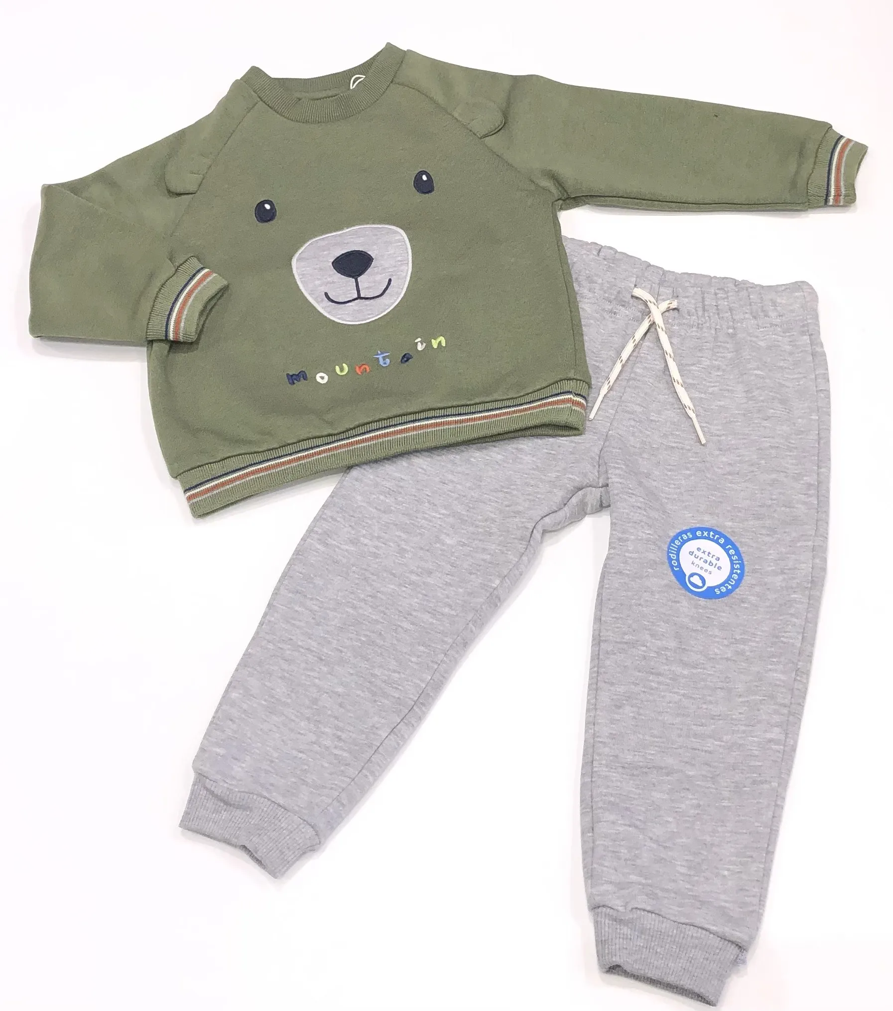 MAYORAL mini boys 2pce tracksuit green bear 2820aw24