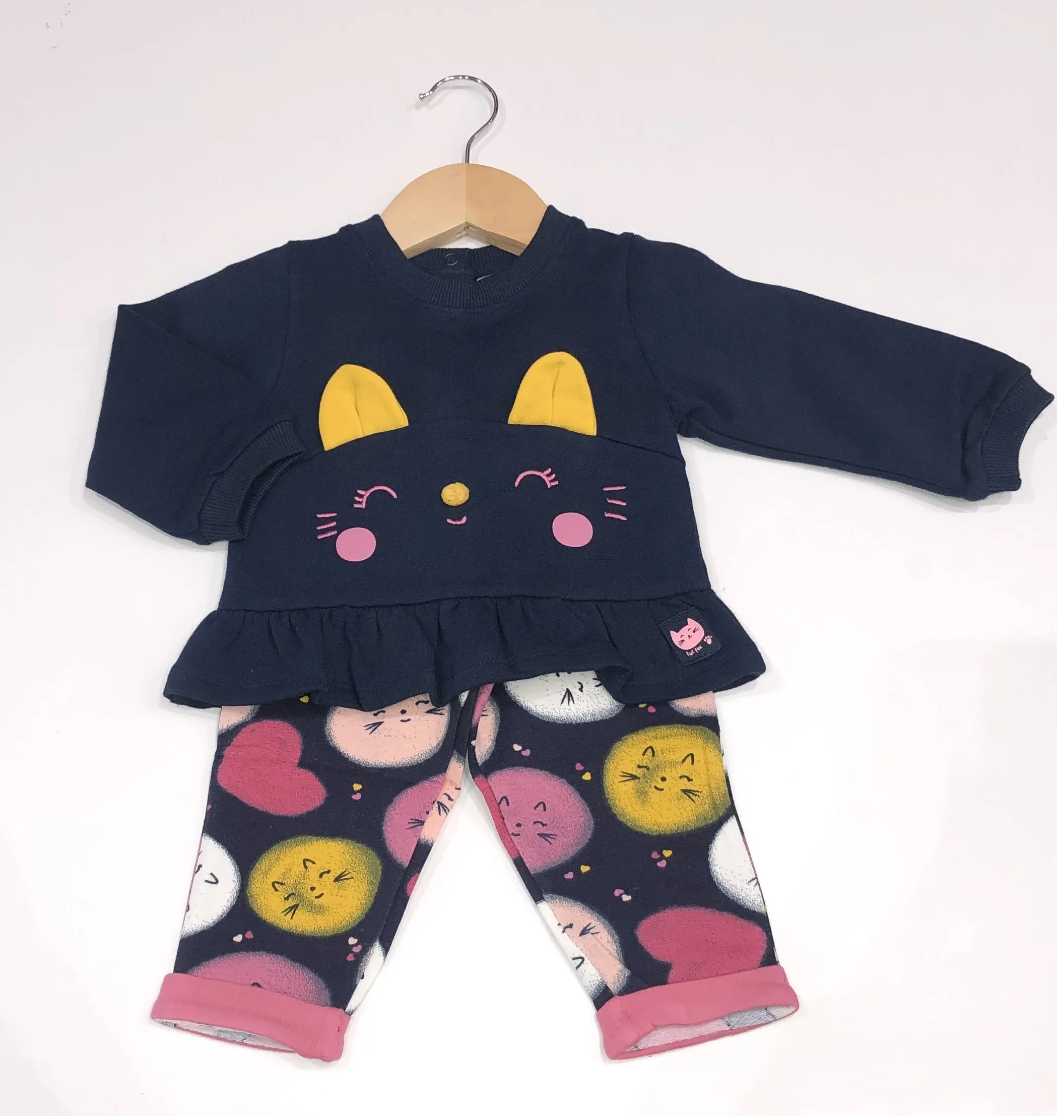 TUC TUC baby girls navy cats 2pc 1137891 aw24 