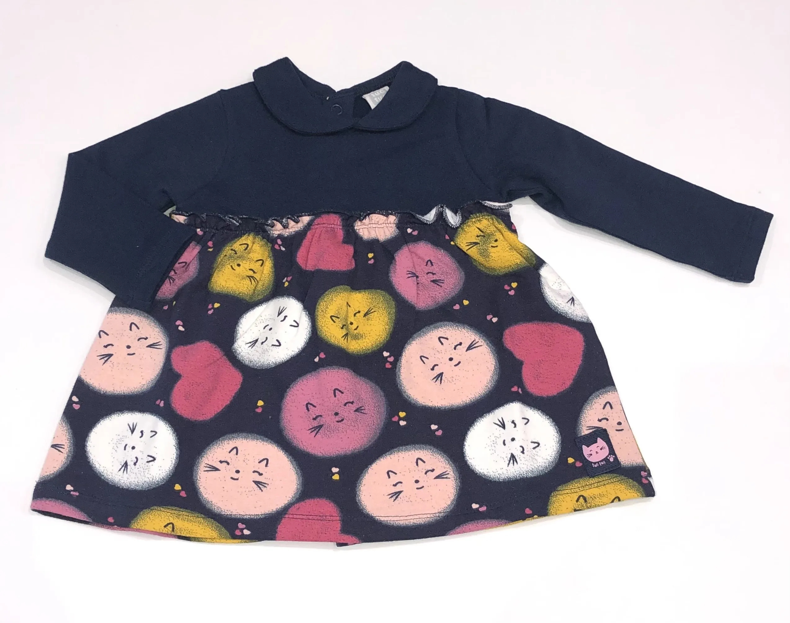 TUC TUC baby girls dress navy cats 11378789 aw24 