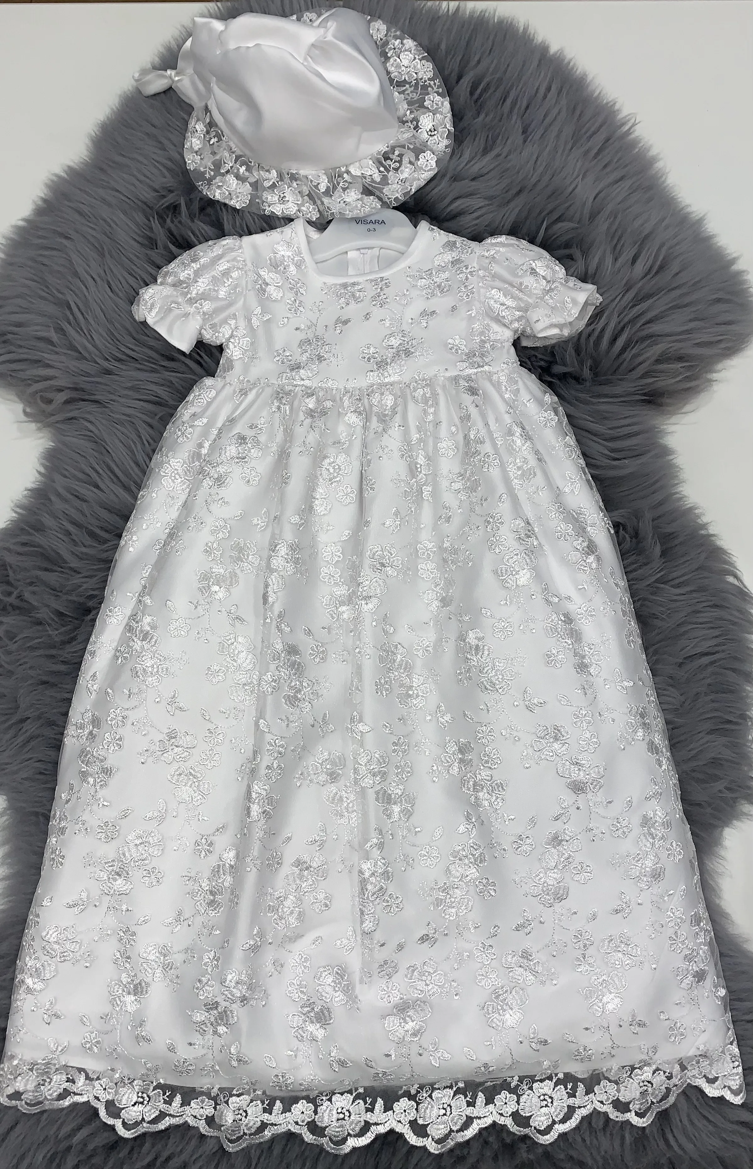 Visara Christening Lace Christening Gown  G011