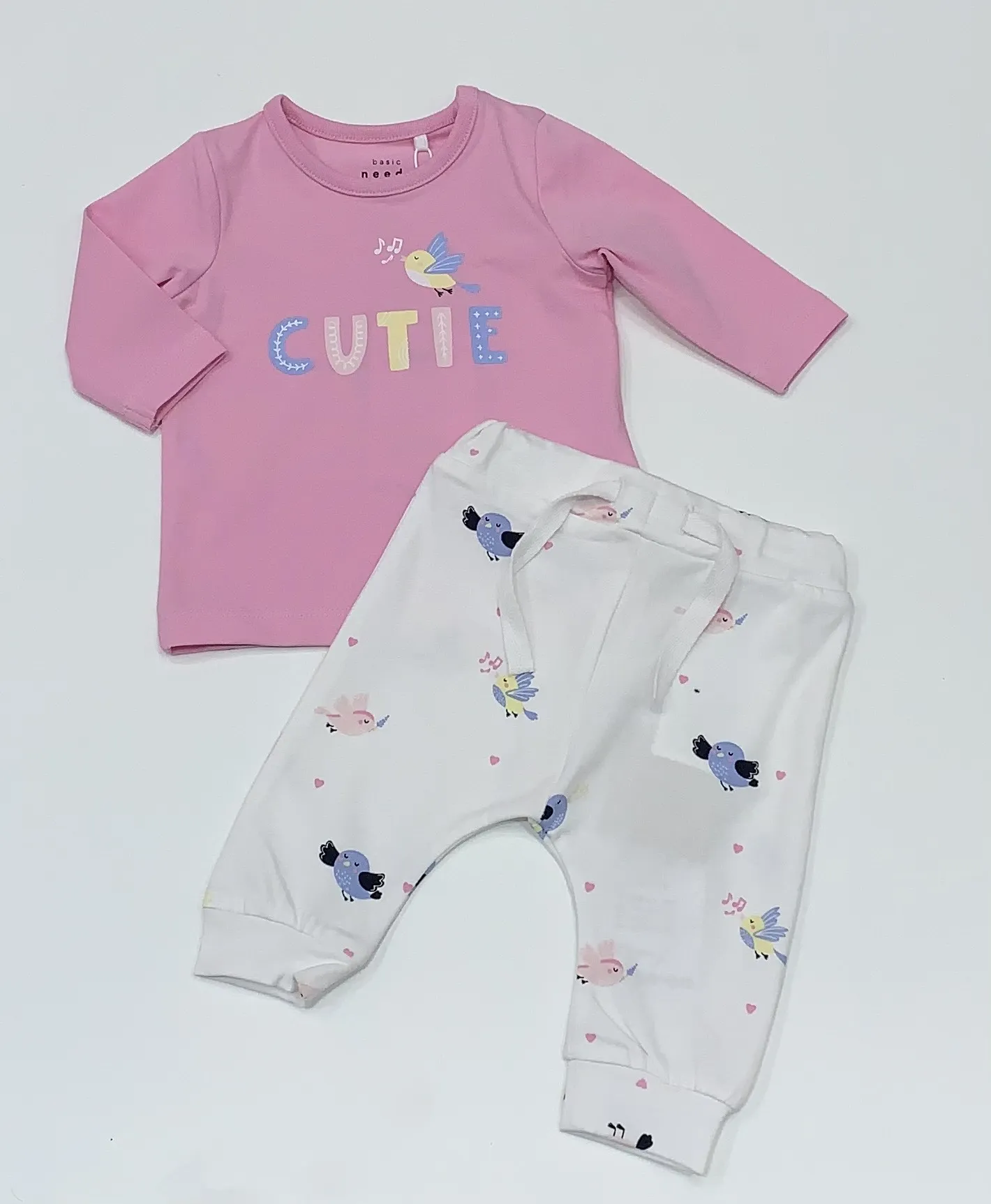 NAME IT nbf vubie ls top pink cutie white pant 13226053 SS25