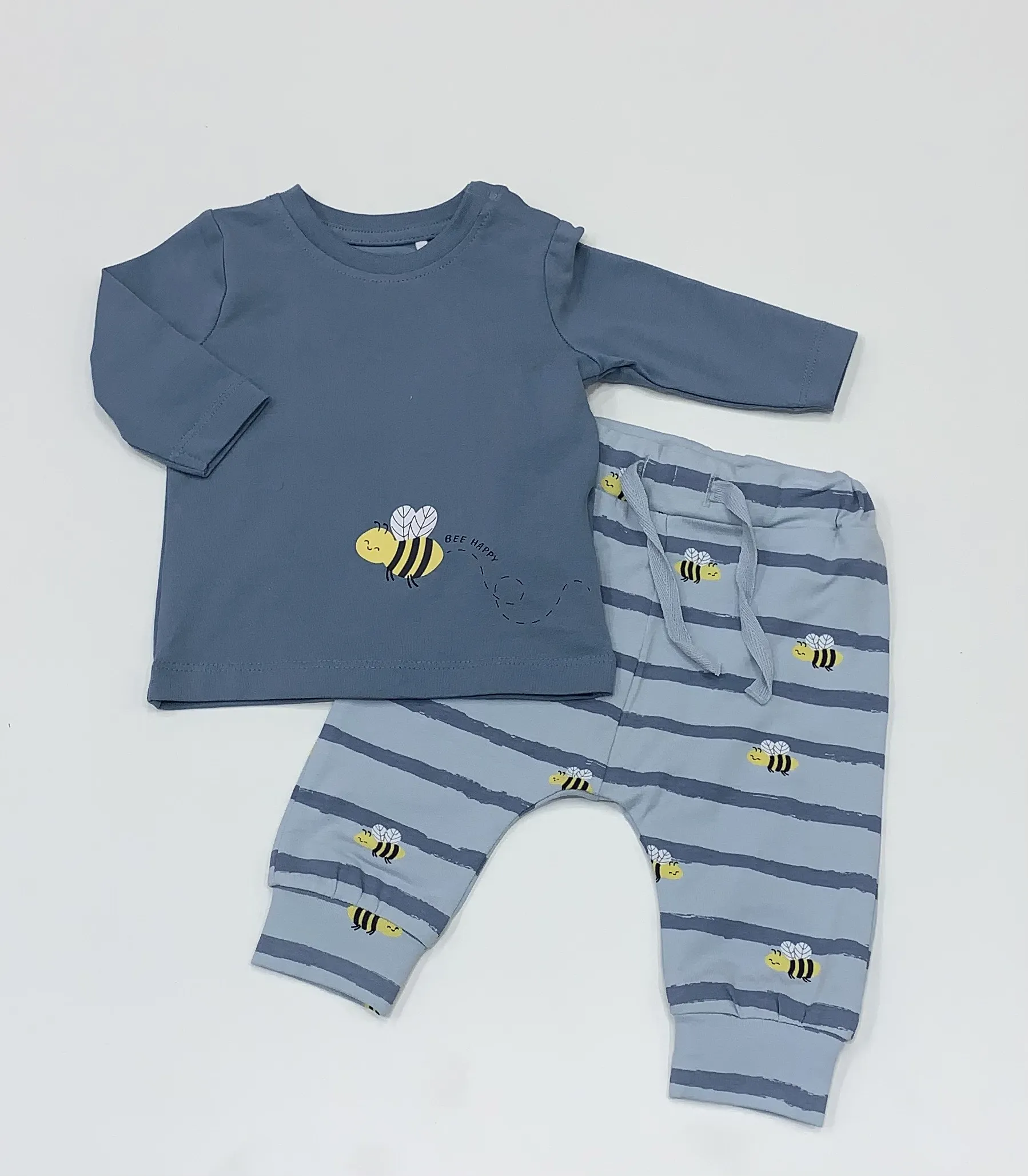 NAME IT nbm vacion ls top blue bumble bees and striped pant 13226077 SS25