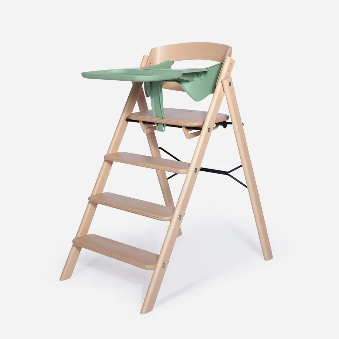 Kaos Klapp Highchair Natural Oak Weaning Bundle