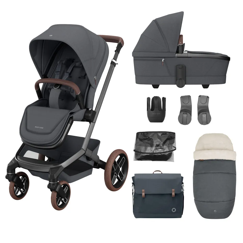 Maxi Cosi Fame Essential 7 Piece Bundle Twillic Graphite