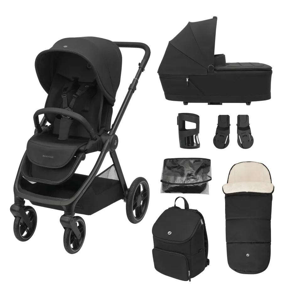 Maxi Cosi Oxford 7 Piece Essential Bundle Twillic Black 