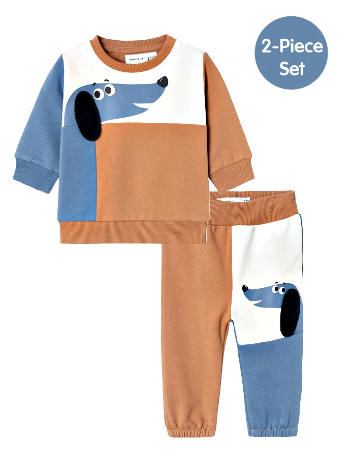 name it nbm kiego light sweatsuit almond aw24 13231576