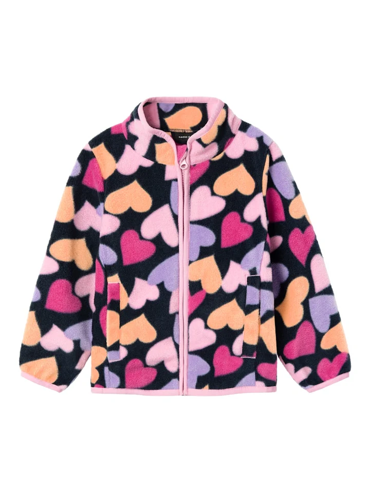 NAME IT nmf meeko fleece jacket navy hearts 13231163 aw24