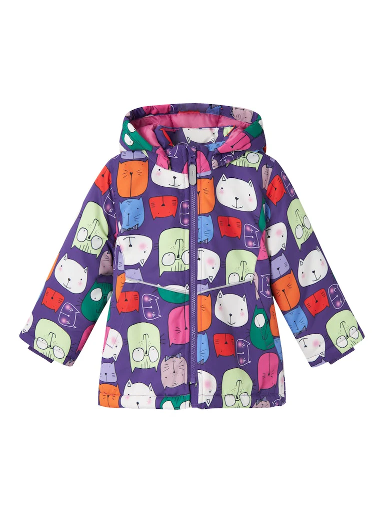 NAME IT nmf maxi jacket cats purple 13229828 aw24 