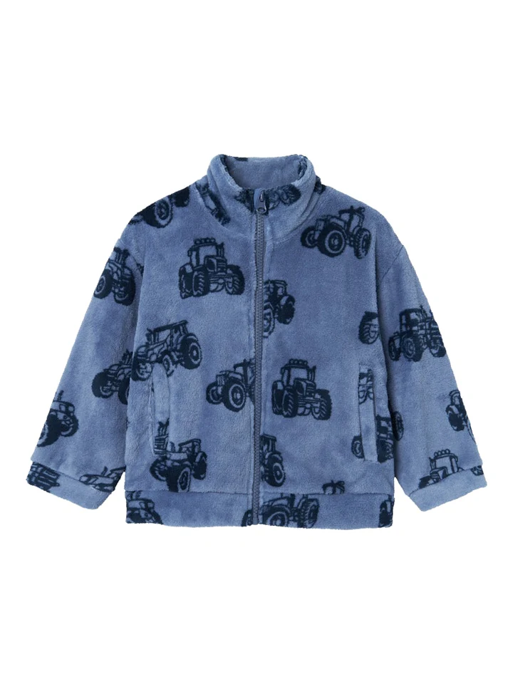 NAME IT nmm ricolaj teddy card blue tractor fleece 13236339 aw24