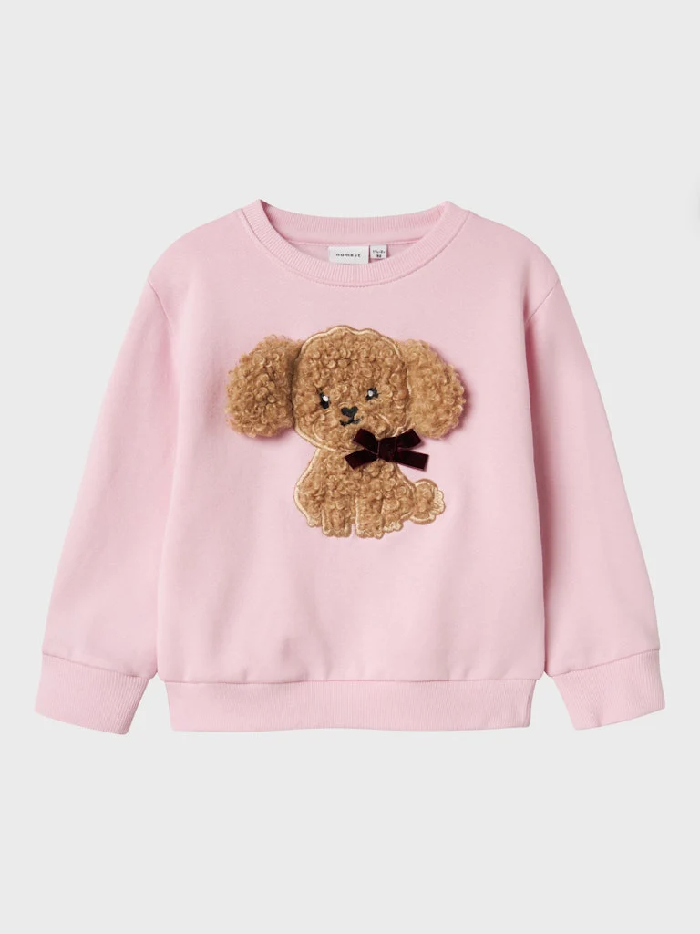 NAME IT nmf ruby nreg sweat bru pink dog 13235998 aw24 