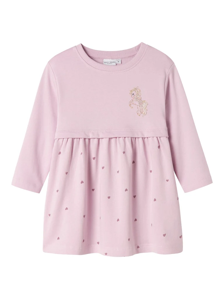 NAME IT nmf valona ls nreg sweat dress bru orchid unicorn 13238439 ss25