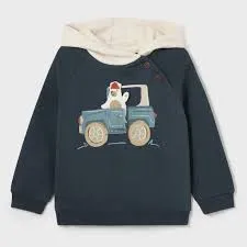 MAYORAL mini boys hoodie jeep navy 2460aw24