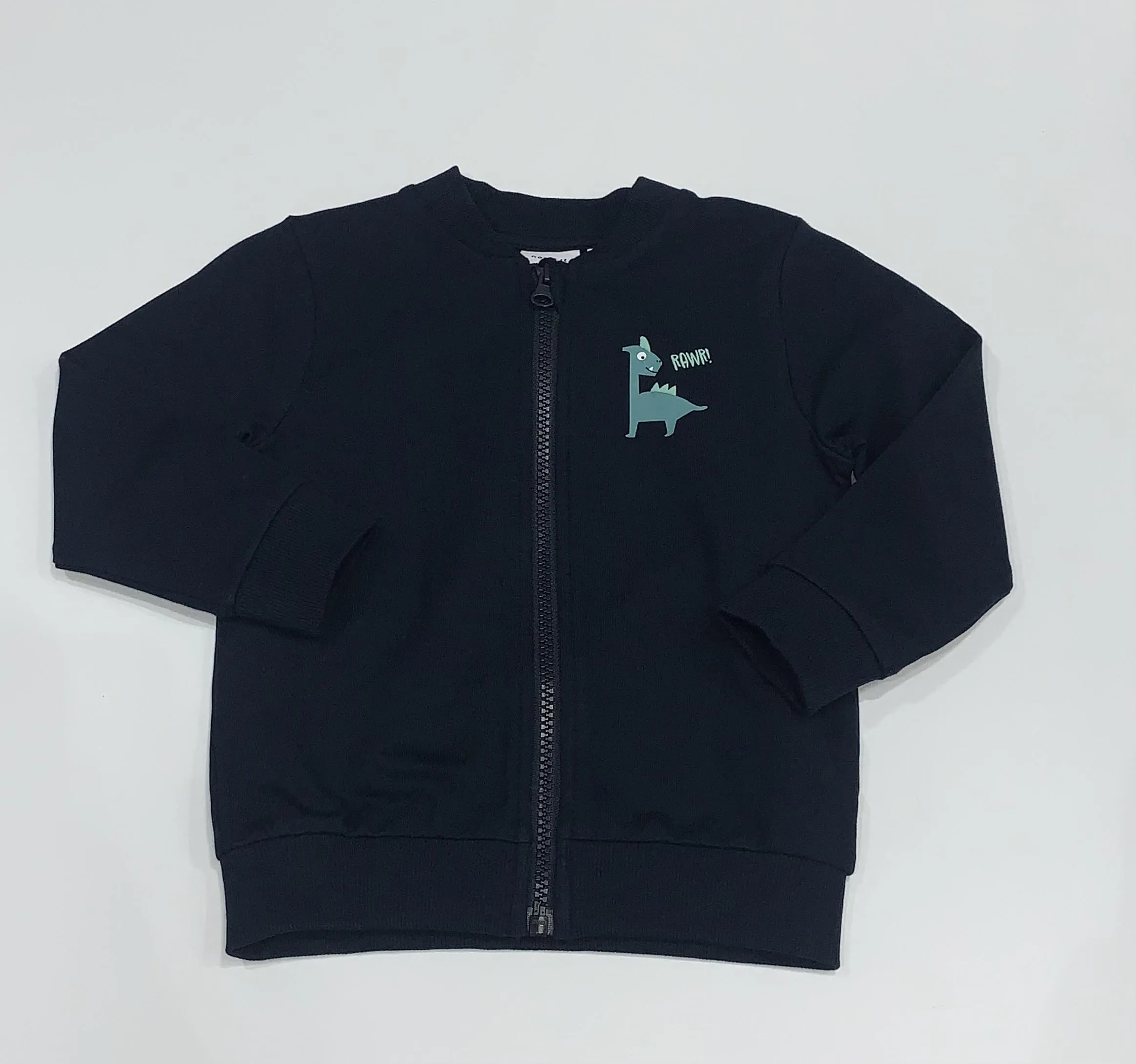 NAME IT nmm niklaus ls zip sweat card unb navy dino 13242102 aw24