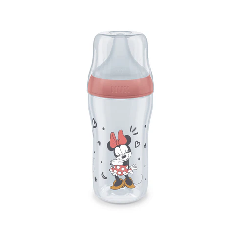 Nuk Perfect Match Temp Control Minnie Medium Teat Red 260ml Bottle 