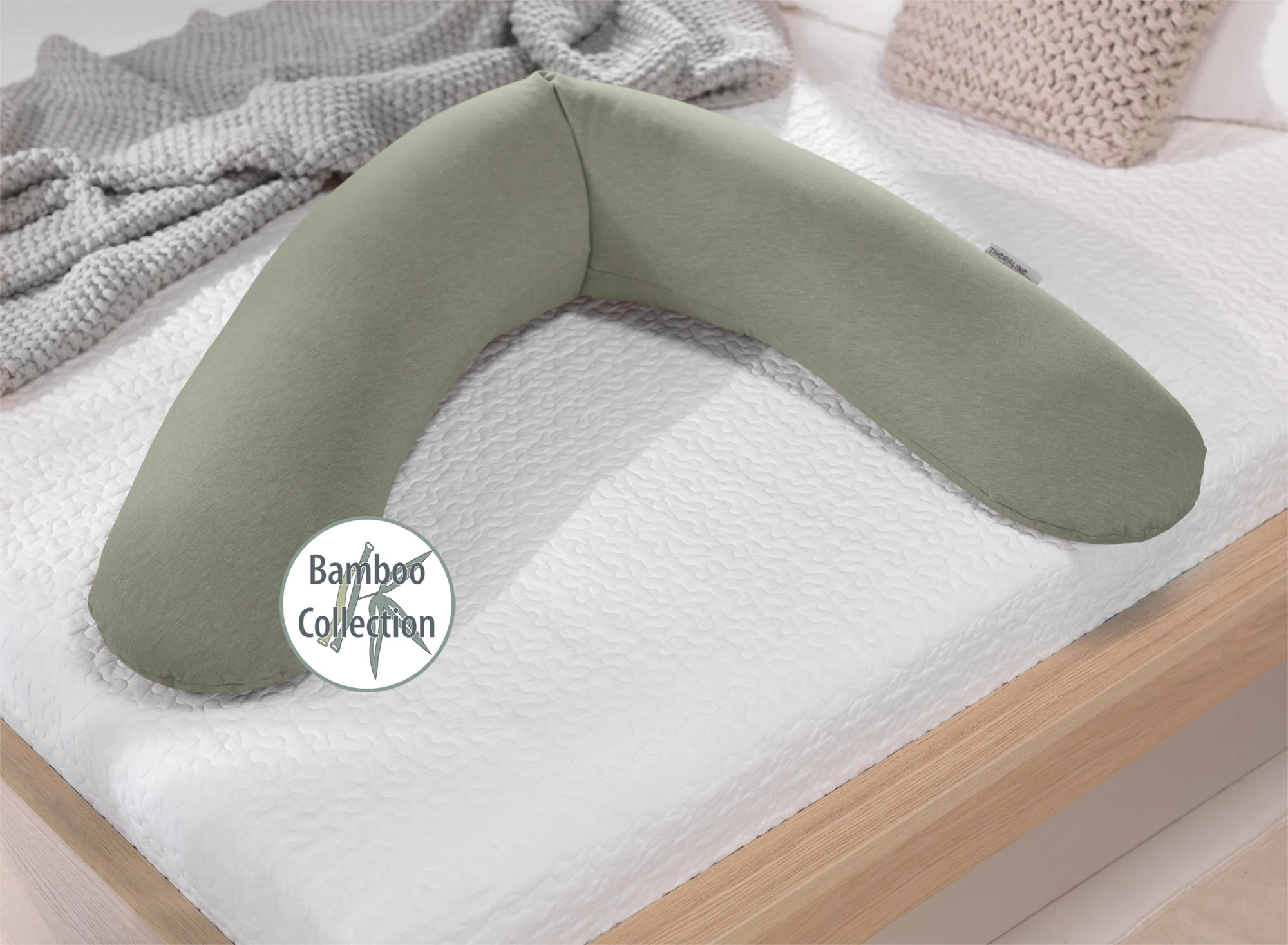 Theraline Original Nursing Pillow Melange Green-Grey 157