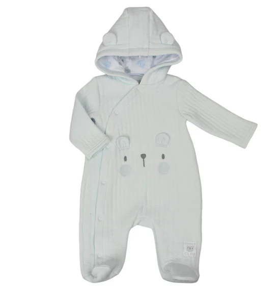 PURE AND SOFT baby boys all in one baby blue suit H13527