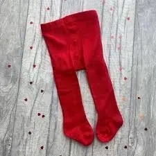 baby tights cotton red