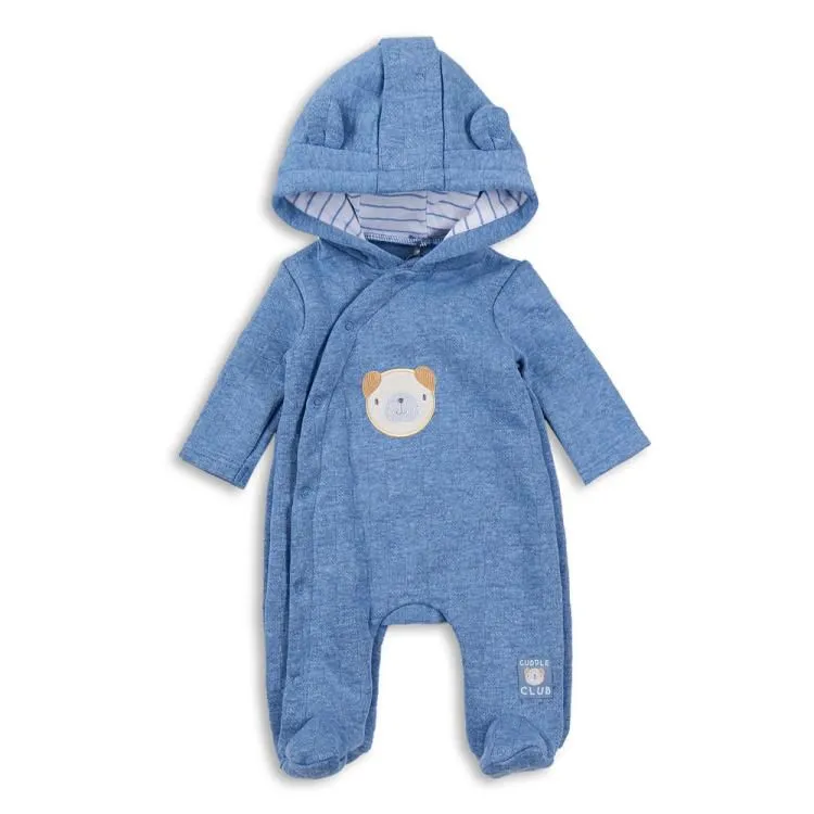 PURE & SOFT boys newborn bear blue all in one suit h13531