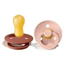 Bibs pacifier latex round size 3 woodchuck/blush 130215