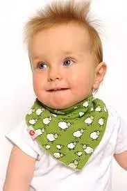 ziggle bandana bib green sheep single ZBBAC