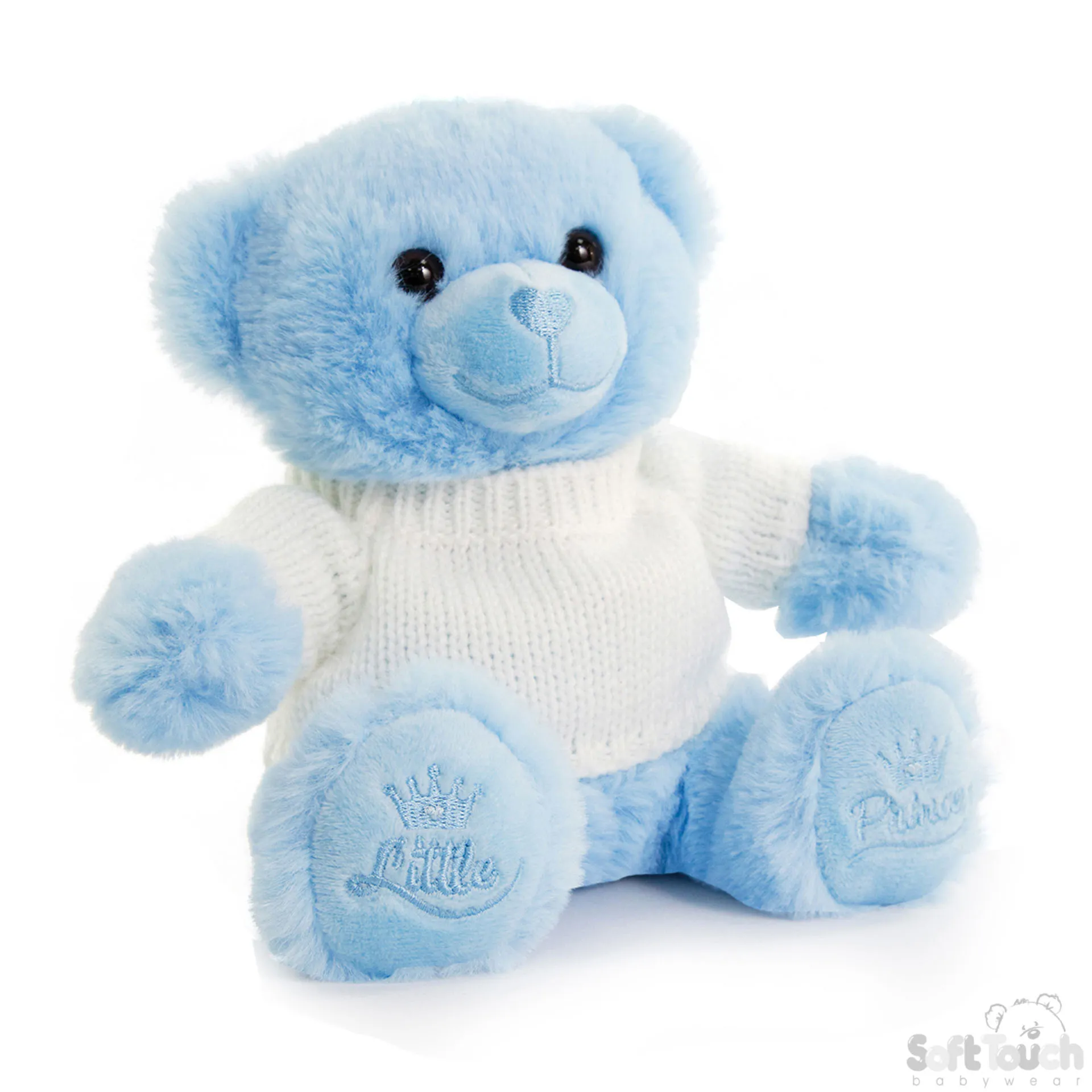 SOFT TOUCH blue teddy bear with jumper TB320-B